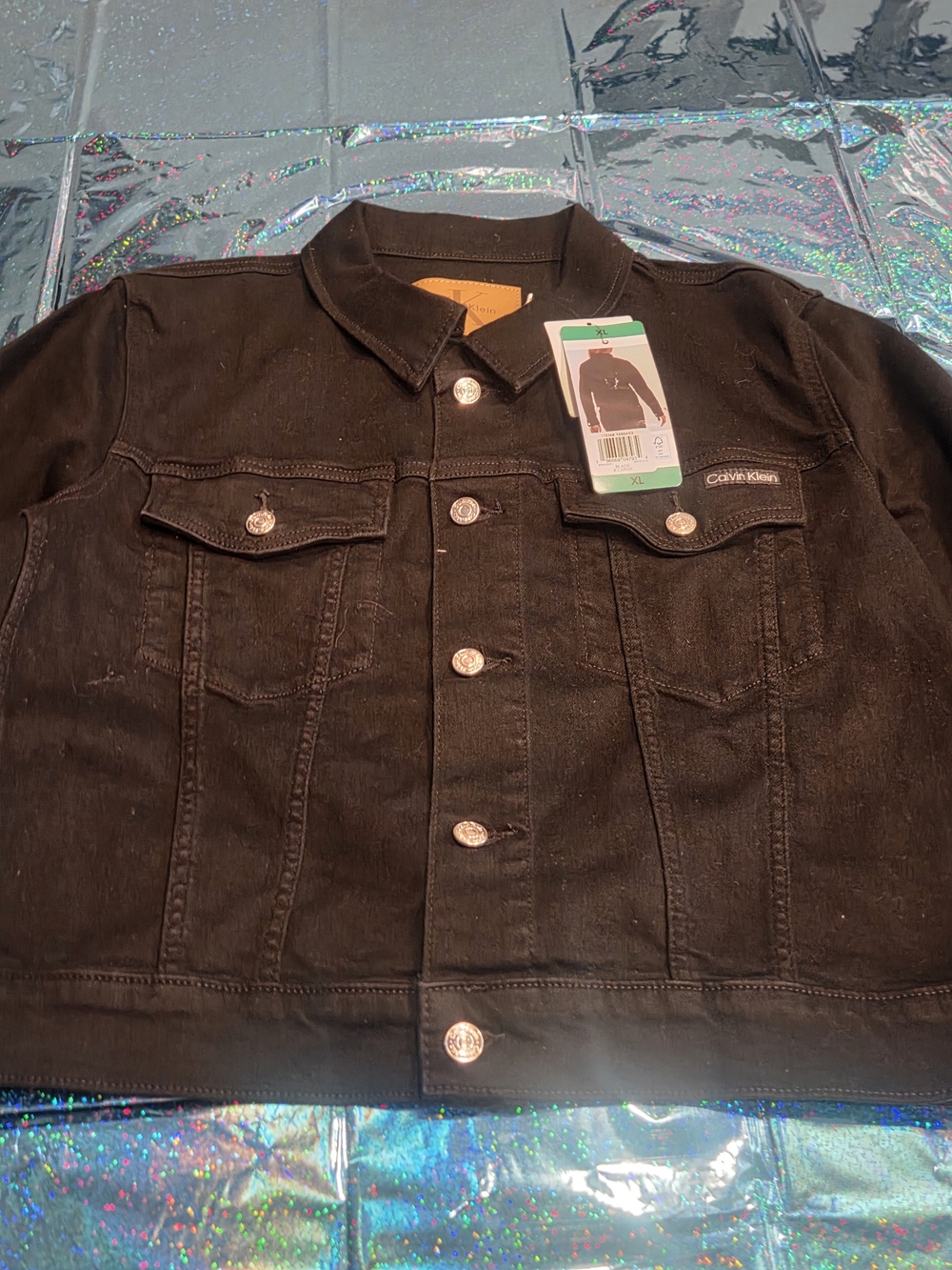 Calvin Klein Women’s Black Denim Shirt Jacket